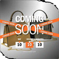 Two elegant leather handbags with gold chain straps and a coming soon countdown timer.